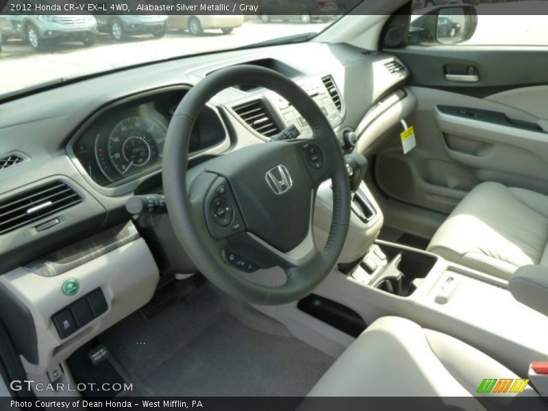 Alabaster Silver Metallic / Gray 2012 Honda CR-V EX-L 4WD