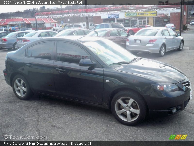 Black Mica / Black/Red 2004 Mazda MAZDA3 s Sedan