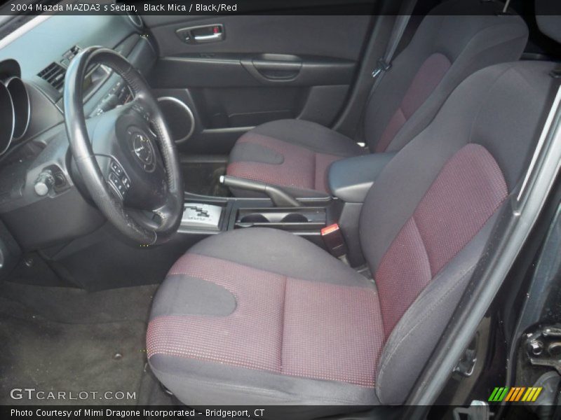 Black Mica / Black/Red 2004 Mazda MAZDA3 s Sedan