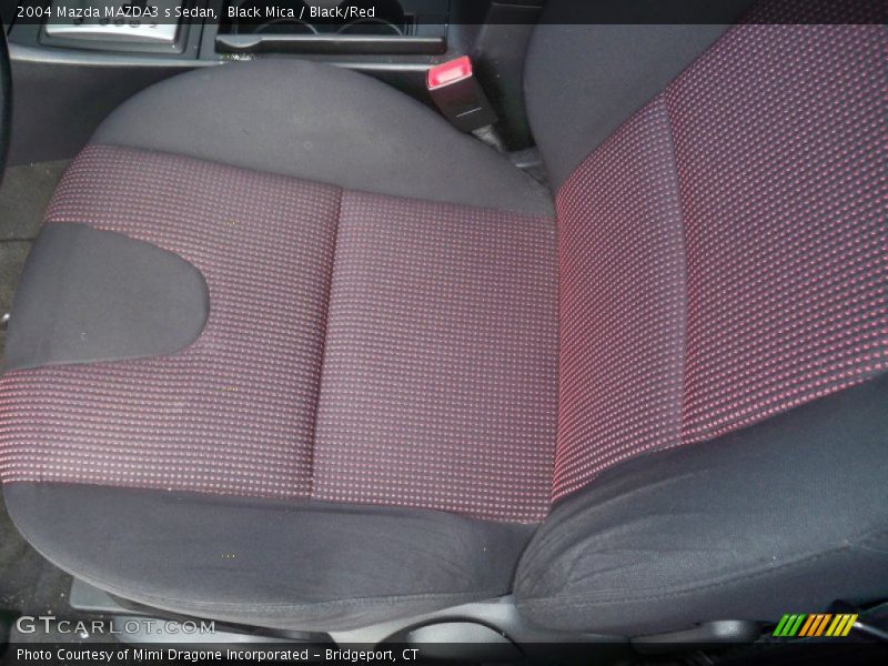 Black Mica / Black/Red 2004 Mazda MAZDA3 s Sedan