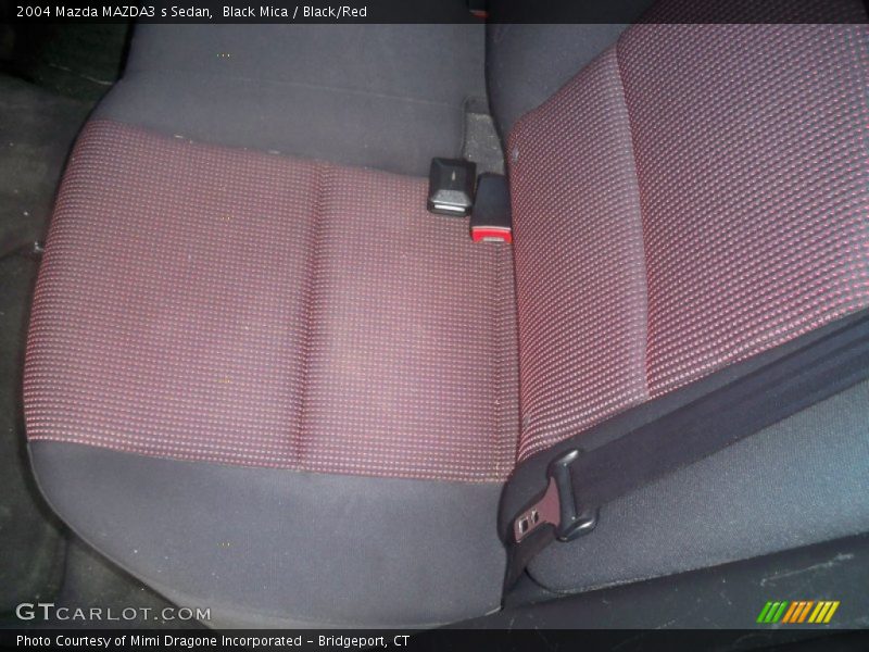 Black Mica / Black/Red 2004 Mazda MAZDA3 s Sedan