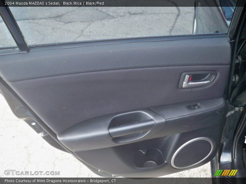 Black Mica / Black/Red 2004 Mazda MAZDA3 s Sedan