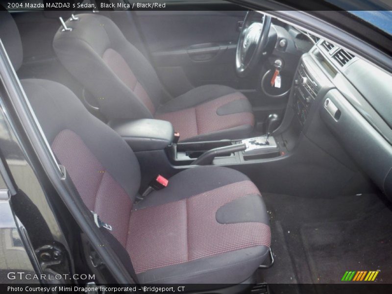 Black Mica / Black/Red 2004 Mazda MAZDA3 s Sedan