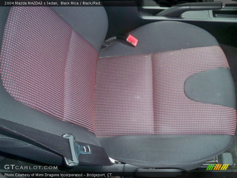 Black Mica / Black/Red 2004 Mazda MAZDA3 s Sedan