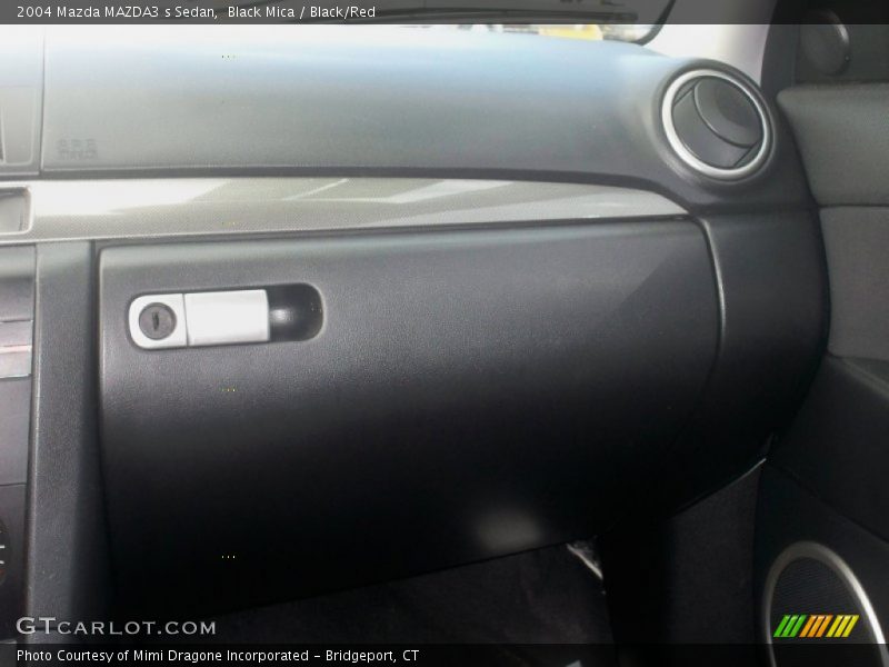 Black Mica / Black/Red 2004 Mazda MAZDA3 s Sedan