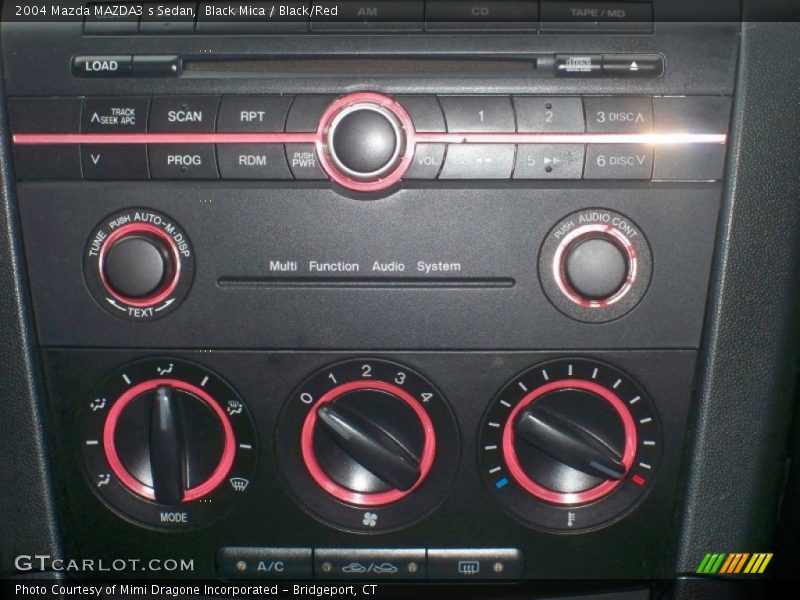 Black Mica / Black/Red 2004 Mazda MAZDA3 s Sedan