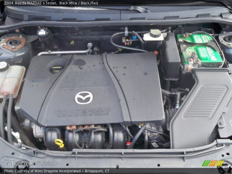 Black Mica / Black/Red 2004 Mazda MAZDA3 s Sedan