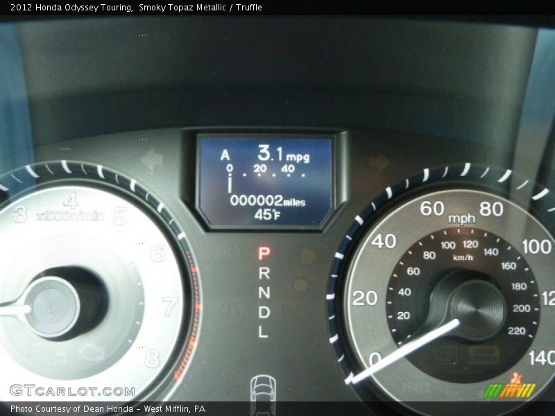 Smoky Topaz Metallic / Truffle 2012 Honda Odyssey Touring