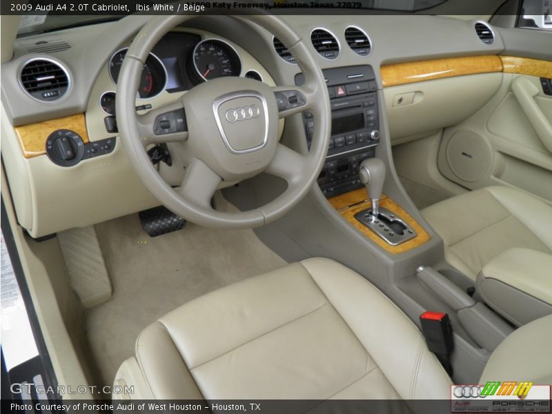 Ibis White / Beige 2009 Audi A4 2.0T Cabriolet