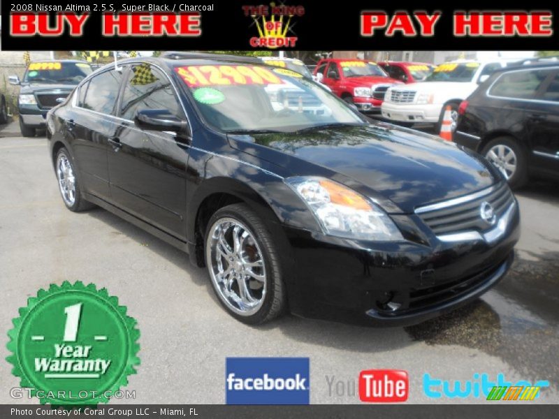 Super Black / Charcoal 2008 Nissan Altima 2.5 S