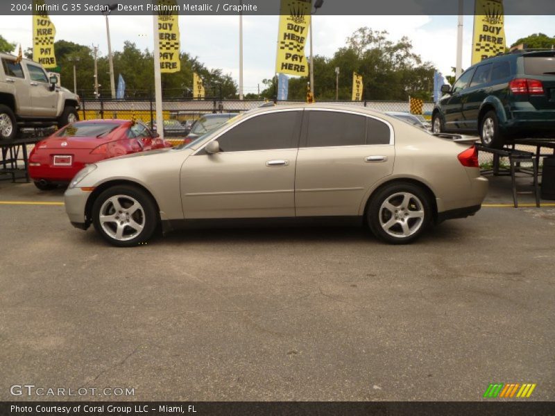 Desert Platinum Metallic / Graphite 2004 Infiniti G 35 Sedan