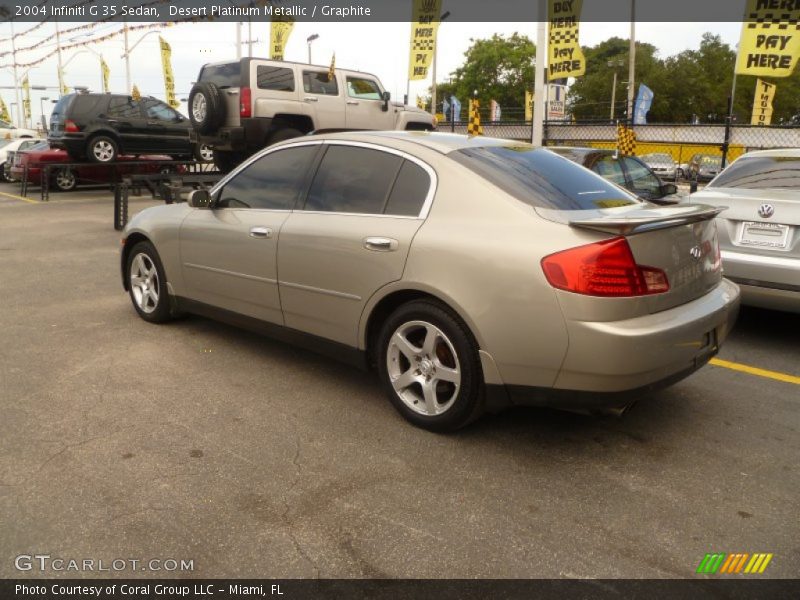 Desert Platinum Metallic / Graphite 2004 Infiniti G 35 Sedan