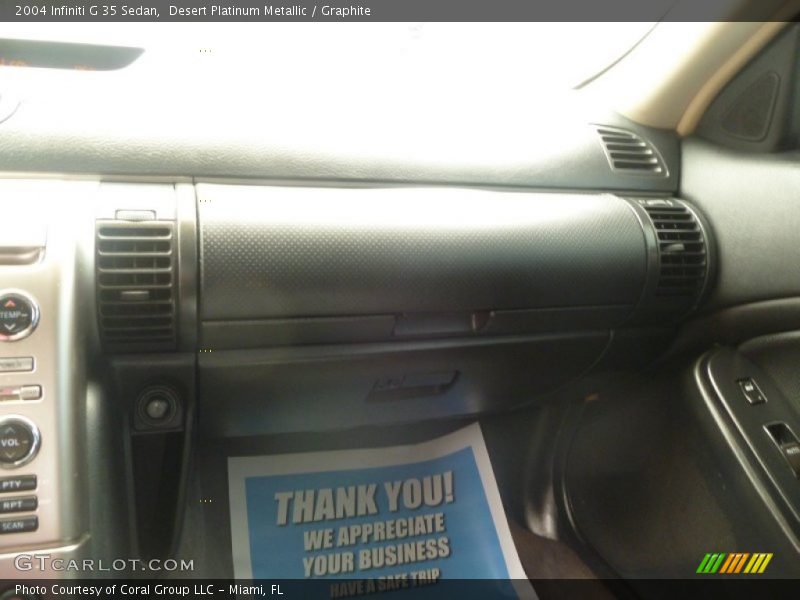 Desert Platinum Metallic / Graphite 2004 Infiniti G 35 Sedan