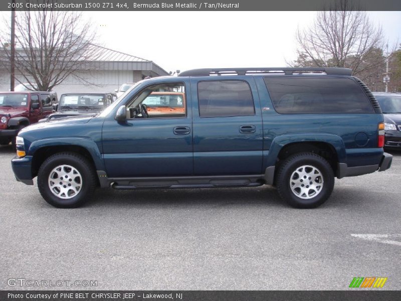 Bermuda Blue Metallic / Tan/Neutral 2005 Chevrolet Suburban 1500 Z71 4x4