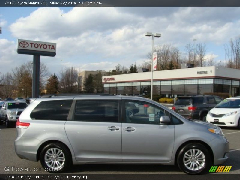 Silver Sky Metallic / Light Gray 2012 Toyota Sienna XLE