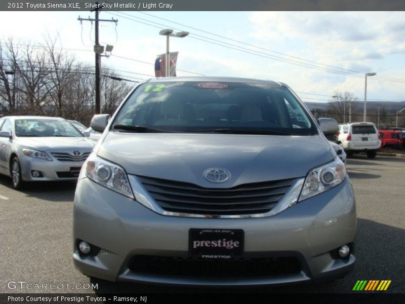 Silver Sky Metallic / Light Gray 2012 Toyota Sienna XLE