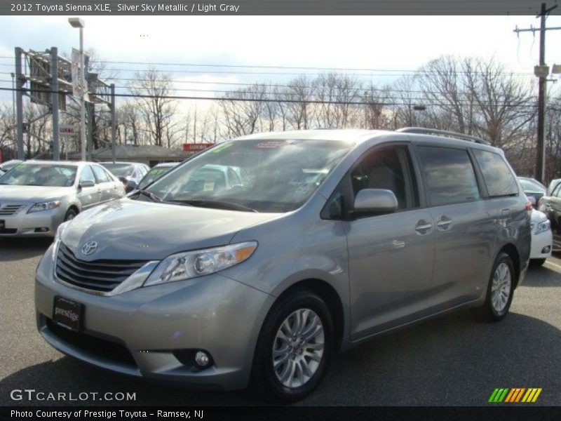Silver Sky Metallic / Light Gray 2012 Toyota Sienna XLE
