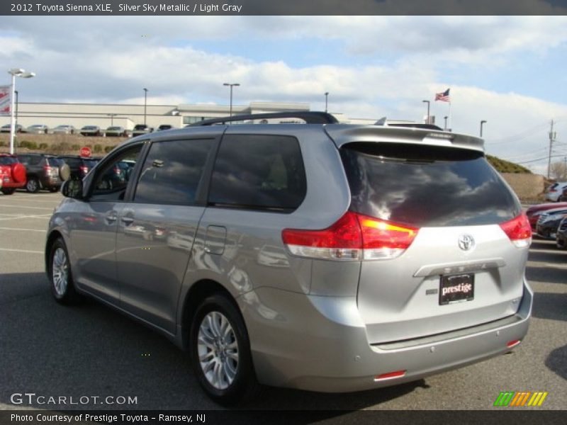 Silver Sky Metallic / Light Gray 2012 Toyota Sienna XLE