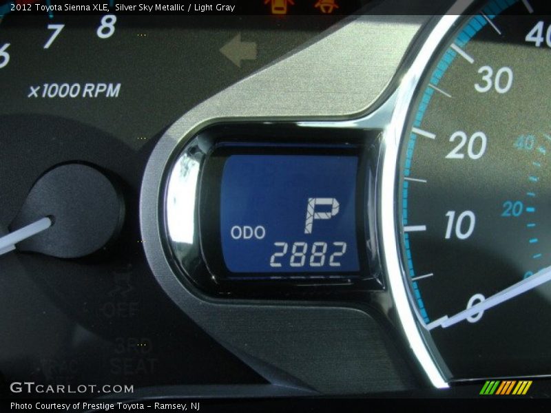 Silver Sky Metallic / Light Gray 2012 Toyota Sienna XLE