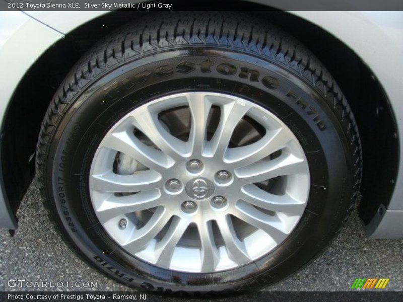 Silver Sky Metallic / Light Gray 2012 Toyota Sienna XLE