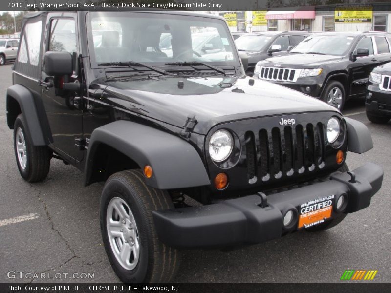 Black / Dark Slate Gray/Medium Slate Gray 2010 Jeep Wrangler Sport 4x4
