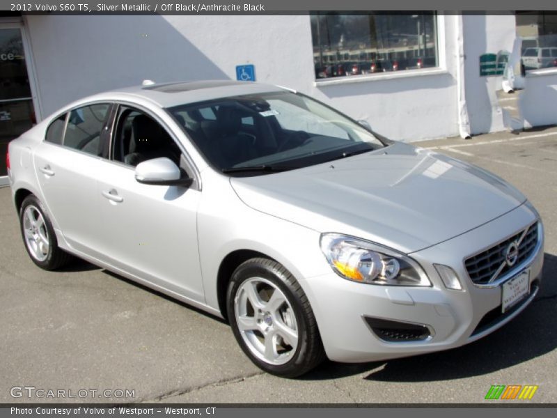 Silver Metallic / Off Black/Anthracite Black 2012 Volvo S60 T5