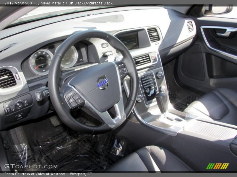 Silver Metallic / Off Black/Anthracite Black 2012 Volvo S60 T5