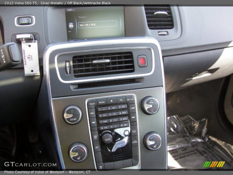 Silver Metallic / Off Black/Anthracite Black 2012 Volvo S60 T5