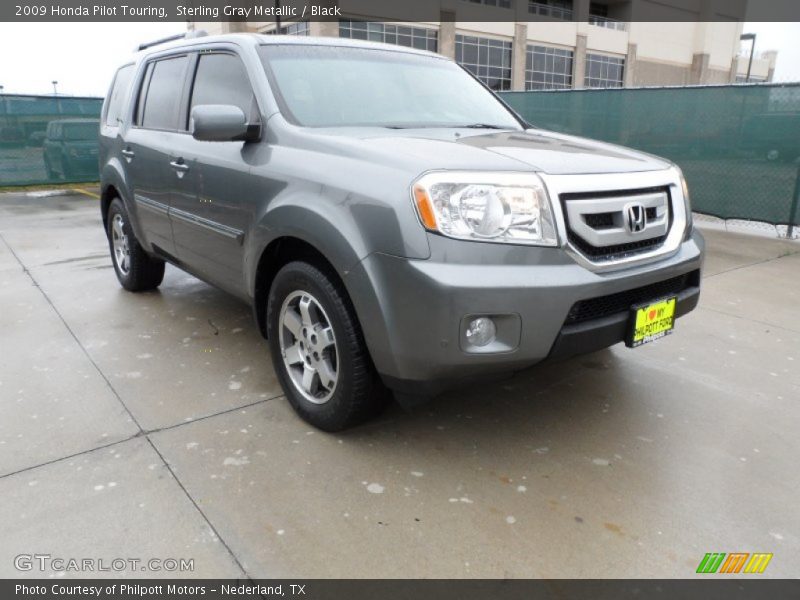 Sterling Gray Metallic / Black 2009 Honda Pilot Touring