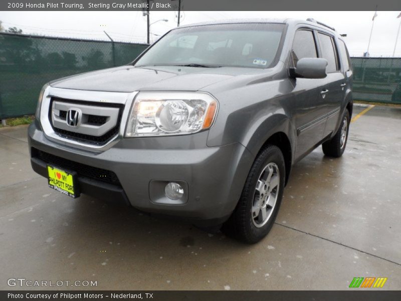 Sterling Gray Metallic / Black 2009 Honda Pilot Touring