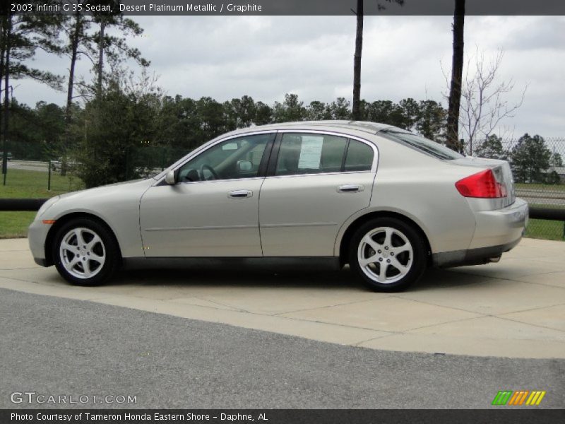 Desert Platinum Metallic / Graphite 2003 Infiniti G 35 Sedan