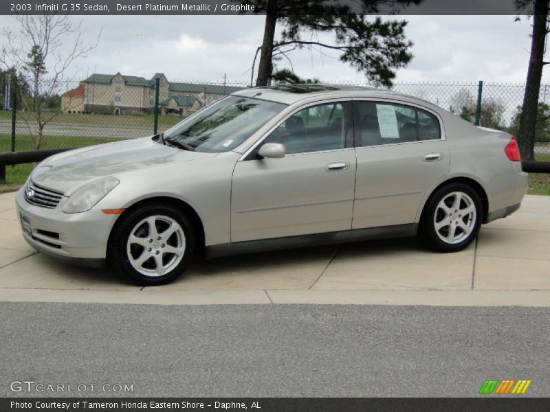 Desert Platinum Metallic / Graphite 2003 Infiniti G 35 Sedan