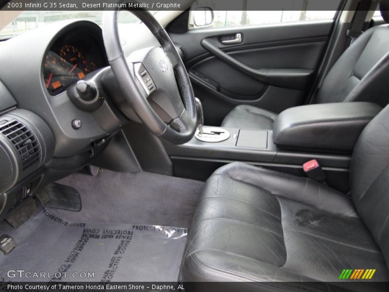 Desert Platinum Metallic / Graphite 2003 Infiniti G 35 Sedan