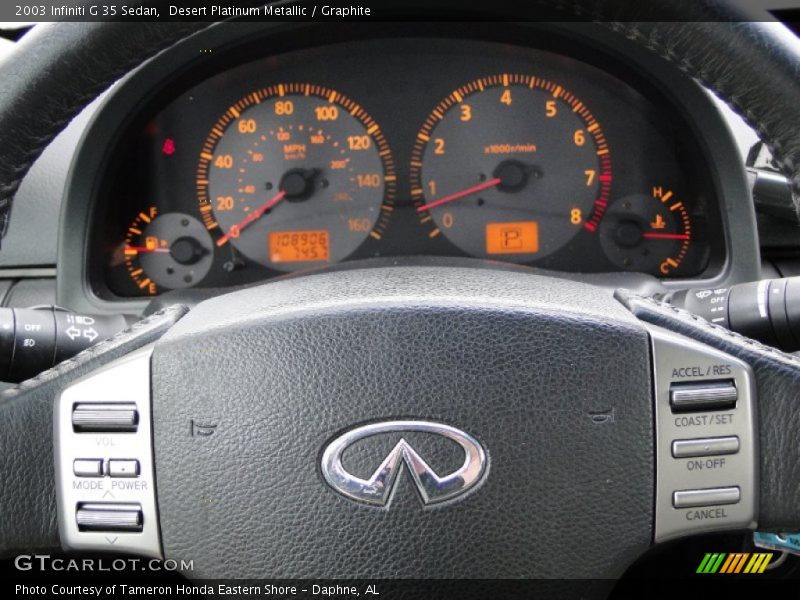 Desert Platinum Metallic / Graphite 2003 Infiniti G 35 Sedan