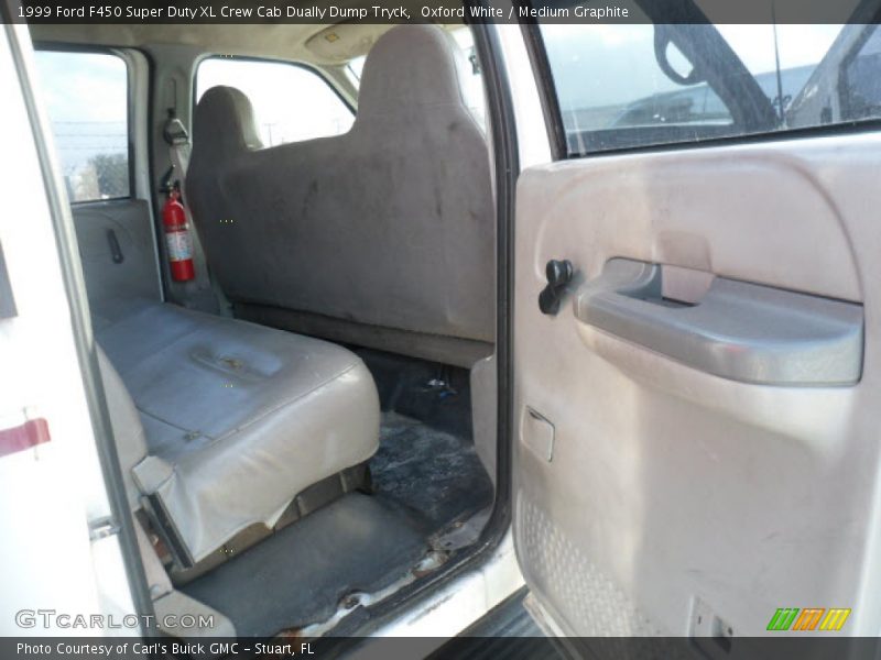 Oxford White / Medium Graphite 1999 Ford F450 Super Duty XL Crew Cab Dually Dump Tryck