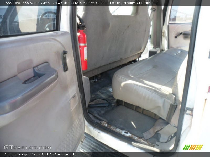 Oxford White / Medium Graphite 1999 Ford F450 Super Duty XL Crew Cab Dually Dump Tryck