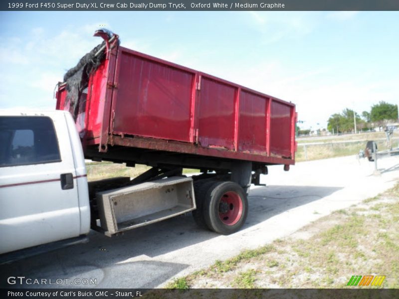 Oxford White / Medium Graphite 1999 Ford F450 Super Duty XL Crew Cab Dually Dump Tryck