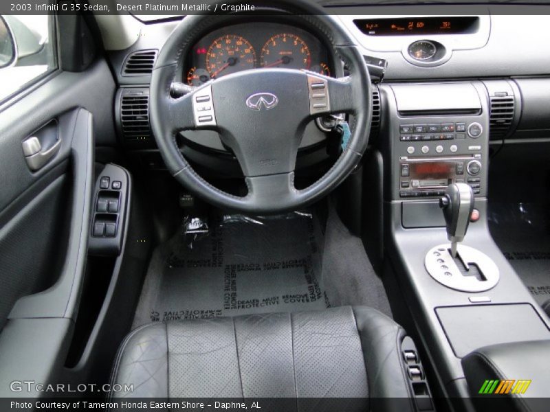 Desert Platinum Metallic / Graphite 2003 Infiniti G 35 Sedan