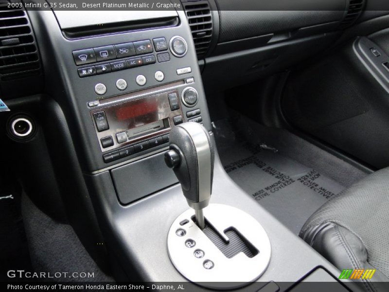 Desert Platinum Metallic / Graphite 2003 Infiniti G 35 Sedan