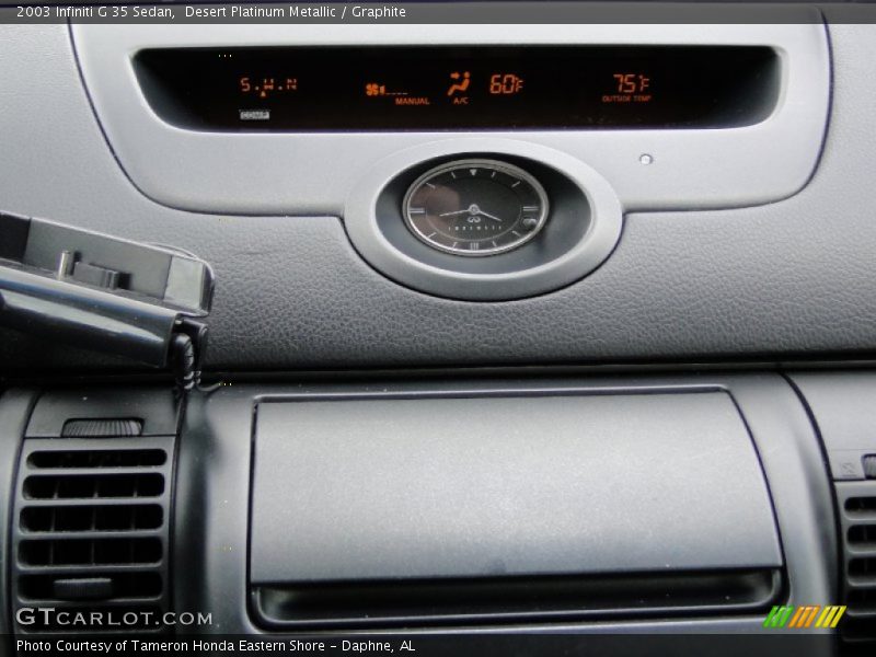 Desert Platinum Metallic / Graphite 2003 Infiniti G 35 Sedan