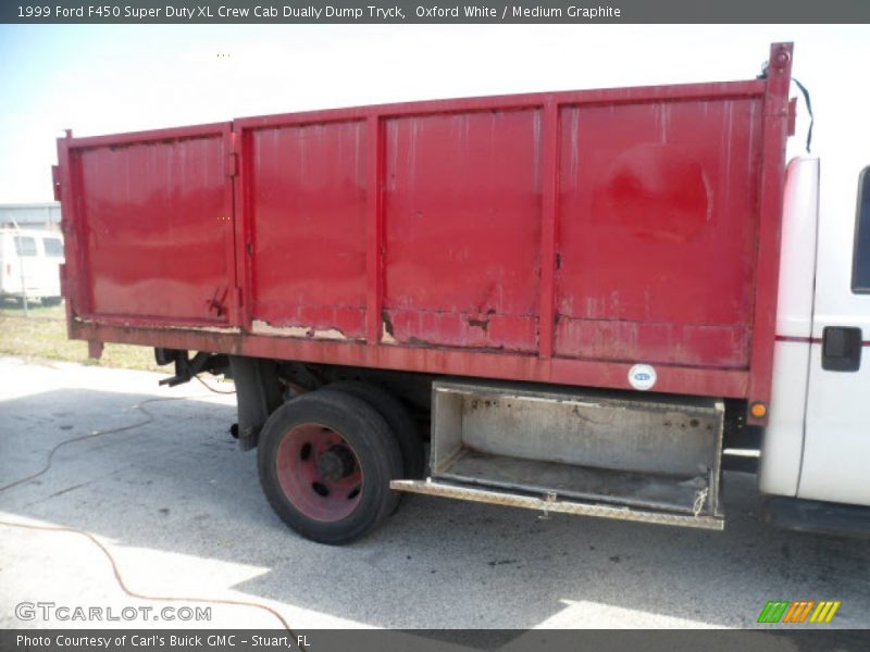 Oxford White / Medium Graphite 1999 Ford F450 Super Duty XL Crew Cab Dually Dump Tryck