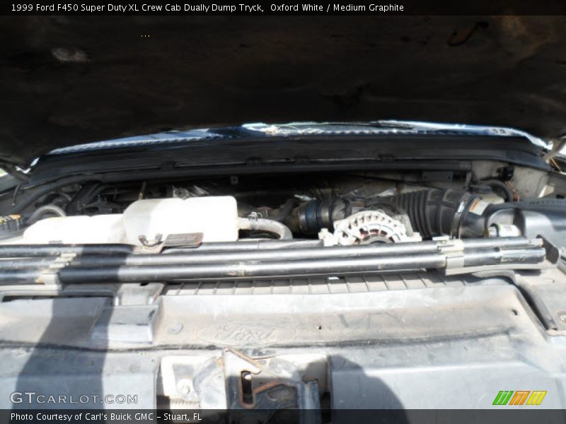 Oxford White / Medium Graphite 1999 Ford F450 Super Duty XL Crew Cab Dually Dump Tryck