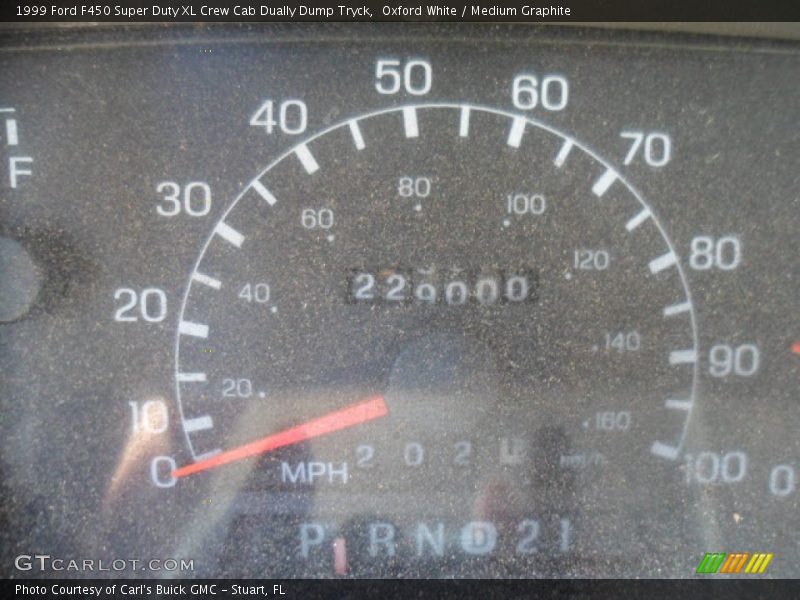 Oxford White / Medium Graphite 1999 Ford F450 Super Duty XL Crew Cab Dually Dump Tryck