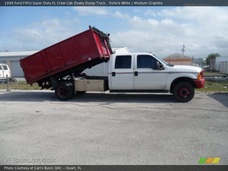 Oxford White / Medium Graphite 1999 Ford F450 Super Duty XL Crew Cab Dually Dump Tryck