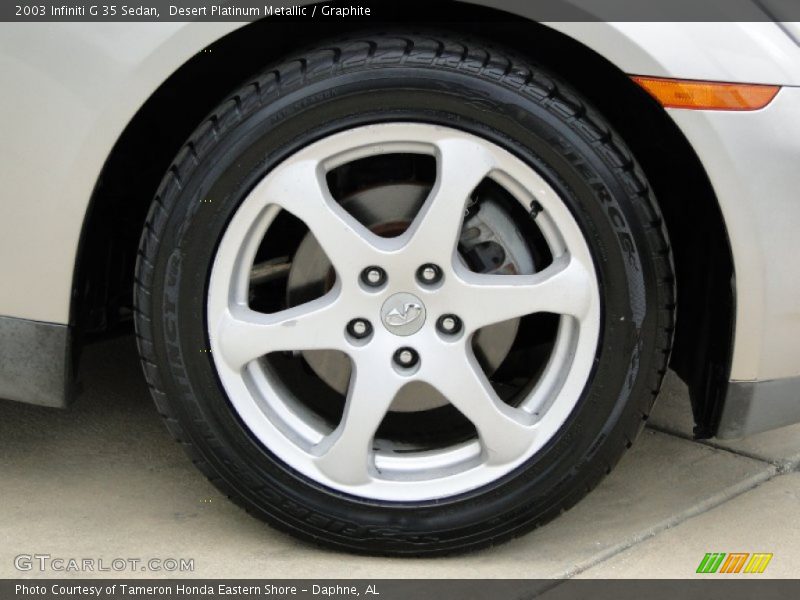 Desert Platinum Metallic / Graphite 2003 Infiniti G 35 Sedan