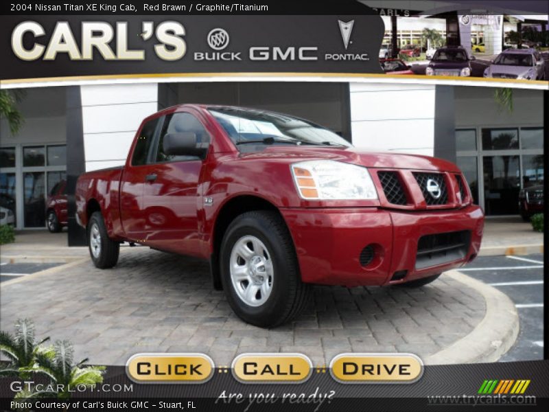 Red Brawn / Graphite/Titanium 2004 Nissan Titan XE King Cab