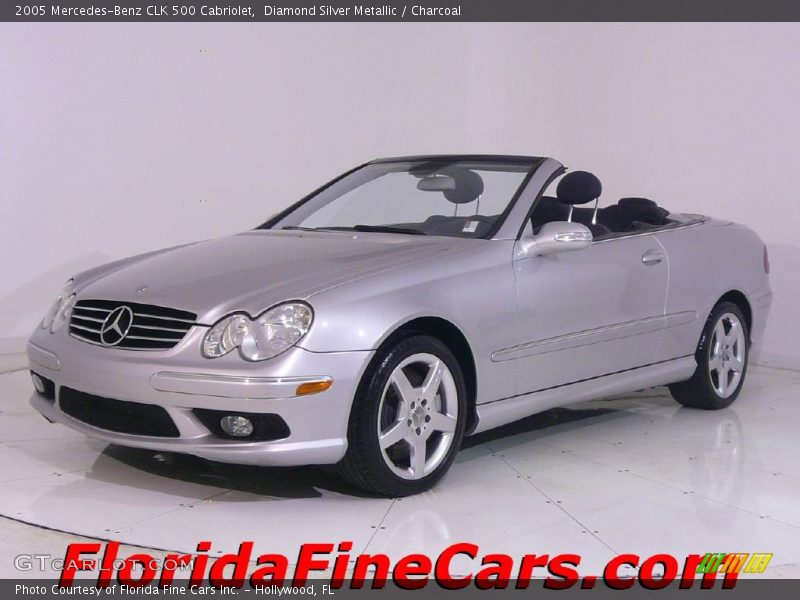 Diamond Silver Metallic / Charcoal 2005 Mercedes-Benz CLK 500 Cabriolet