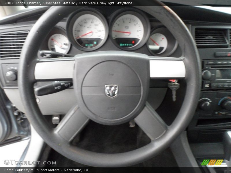 Silver Steel Metallic / Dark Slate Gray/Light Graystone 2007 Dodge Charger