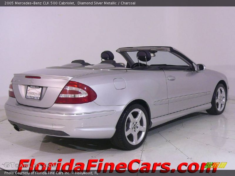 Diamond Silver Metallic / Charcoal 2005 Mercedes-Benz CLK 500 Cabriolet