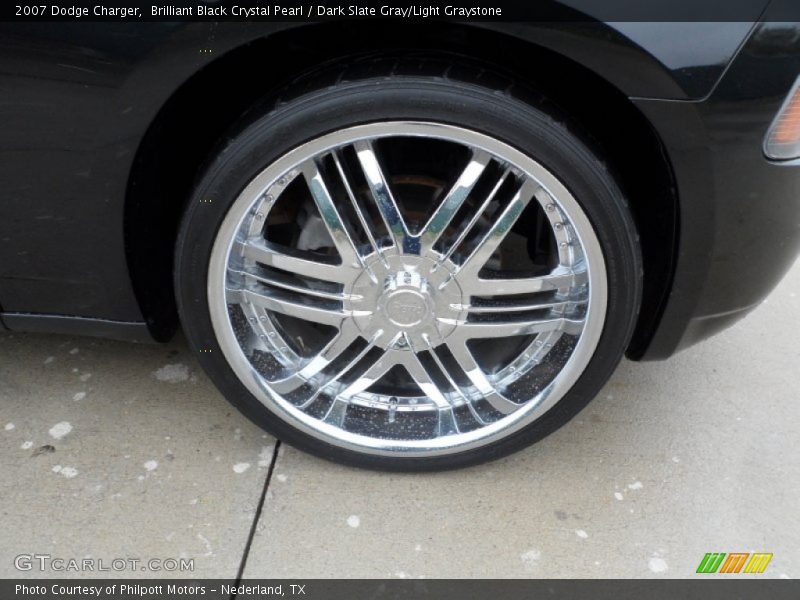Brilliant Black Crystal Pearl / Dark Slate Gray/Light Graystone 2007 Dodge Charger
